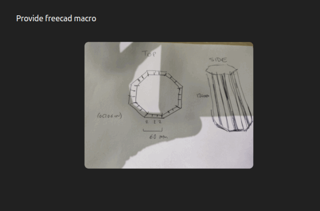 Animated walkthrough of the FreeCAD.ai Hub workflow